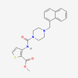 molecular formula C22H23N3O3S B4772700 methyl 3-({[4-(1-naphthylmethyl)-1-piperazinyl]carbonyl}amino)-2-thiophenecarboxylate 