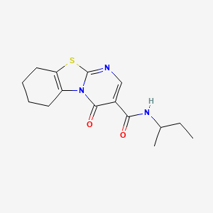 molecular formula C15H19N3O2S B4772711 N-(sec-butyl)-4-oxo-6,7,8,9-tetrahydro-4H-pyrimido[2,1-b][1,3]benzothiazole-3-carboxamide 