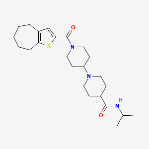 molecular formula C24H37N3O2S B4772748 N-isopropyl-1'-(5,6,7,8-tetrahydro-4H-cyclohepta[b]thien-2-ylcarbonyl)-1,4'-bipiperidine-4-carboxamide 