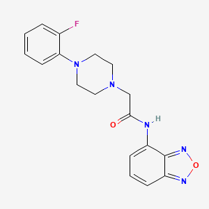 molecular formula C18H18FN5O2 B4772749 N-2,1,3-benzoxadiazol-4-yl-2-[4-(2-fluorophenyl)-1-piperazinyl]acetamide 