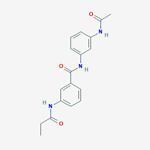 molecular formula C18H19N3O3 B4772758 N-[3-(acetylamino)phenyl]-3-(propionylamino)benzamide 