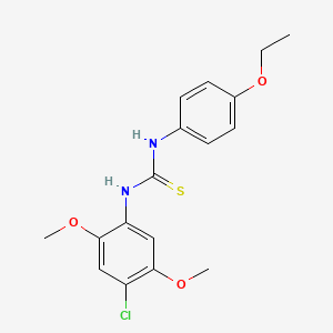 molecular formula C17H19ClN2O3S B4772789 N-(4-chloro-2,5-dimethoxyphenyl)-N'-(4-ethoxyphenyl)thiourea 