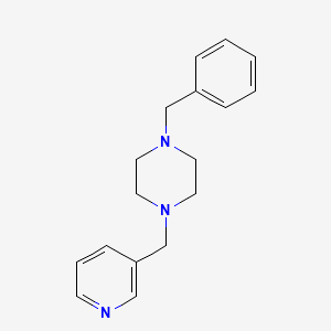 molecular formula C17H21N3 B4772799 1-benzyl-4-(3-pyridinylmethyl)piperazine 