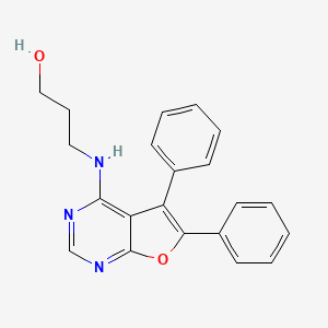 molecular formula C21H19N3O2 B4772838 3-[(5,6-diphenylfuro[2,3-d]pyrimidin-4-yl)amino]-1-propanol 