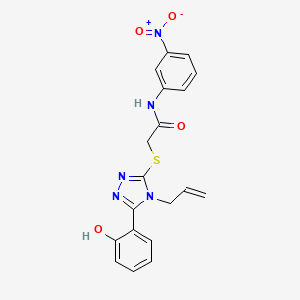 molecular formula C19H17N5O4S B4772860 2-{[4-allyl-5-(2-hydroxyphenyl)-4H-1,2,4-triazol-3-yl]thio}-N-(3-nitrophenyl)acetamide 