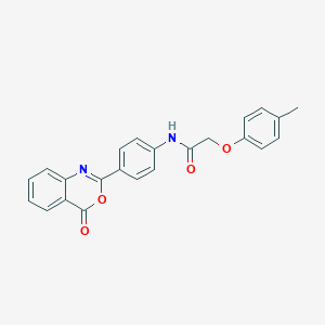 2-(4-methylphenoxy)-N-[4-(4-oxo-4H-3,1-benzoxazin-2-yl)phenyl]acetamide