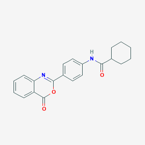 N-[4-(4-oxo-4H-3,1-benzoxazin-2-yl)phenyl]cyclohexanecarboxamide