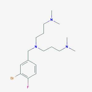 molecular formula C17H29BrFN3 B4772918 (3-bromo-4-fluorobenzyl)bis[3-(dimethylamino)propyl]amine 