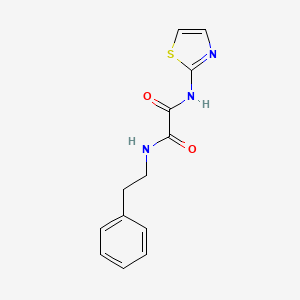 molecular formula C13H13N3O2S B4772927 N-(2-phenylethyl)-N'-1,3-thiazol-2-ylethanediamide 