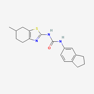 molecular formula C18H21N3OS B4772946 N-(2,3-dihydro-1H-inden-5-yl)-N'-(6-methyl-4,5,6,7-tetrahydro-1,3-benzothiazol-2-yl)urea 