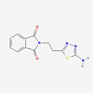 molecular formula C12H10N4O2S B4772948 2-[2-(5-amino-1,3,4-thiadiazol-2-yl)ethyl]-1H-isoindole-1,3(2H)-dione 