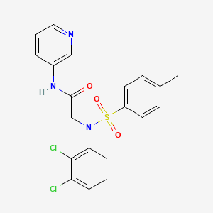 molecular formula C20H17Cl2N3O3S B4772971 N~2~-(2,3-dichlorophenyl)-N~2~-[(4-methylphenyl)sulfonyl]-N~1~-3-pyridinylglycinamide 