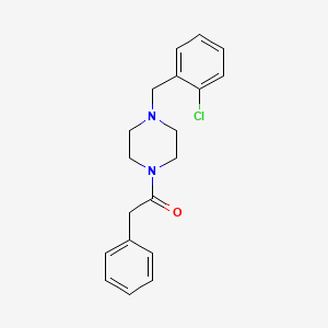 molecular formula C19H21ClN2O B4772977 1-(2-chlorobenzyl)-4-(phenylacetyl)piperazine 