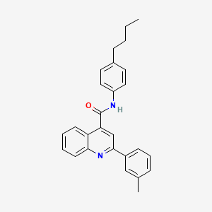 molecular formula C27H26N2O B4772983 N-(4-butylphenyl)-2-(3-methylphenyl)-4-quinolinecarboxamide 