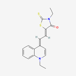 molecular formula C18H18N2OS2 B4772995 3-ethyl-5-[2-(1-ethyl-4(1H)-quinolinylidene)ethylidene]-2-thioxo-1,3-thiazolidin-4-one 