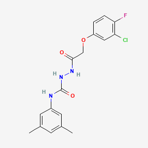 molecular formula C17H17ClFN3O3 B4773016 2-[(3-chloro-4-fluorophenoxy)acetyl]-N-(3,5-dimethylphenyl)hydrazinecarboxamide 