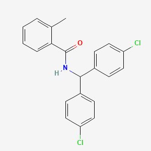 molecular formula C21H17Cl2NO B4773027 N-[bis(4-chlorophenyl)methyl]-2-methylbenzamide 