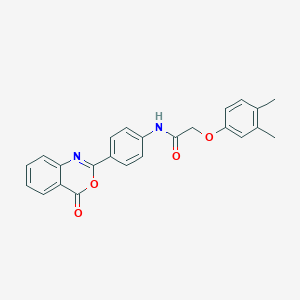 2-(3,4-dimethylphenoxy)-N-[4-(4-oxo-4H-3,1-benzoxazin-2-yl)phenyl]acetamide