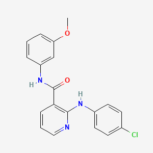 molecular formula C19H16ClN3O2 B4773072 2-[(4-chlorophenyl)amino]-N-(3-methoxyphenyl)nicotinamide 