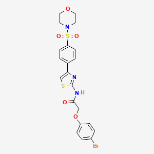 molecular formula C21H20BrN3O5S2 B4773126 2-(4-bromophenoxy)-N-{4-[4-(4-morpholinylsulfonyl)phenyl]-1,3-thiazol-2-yl}acetamide 