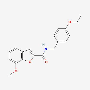 molecular formula C19H19NO4 B4773142 N-(4-ethoxybenzyl)-7-methoxy-1-benzofuran-2-carboxamide 