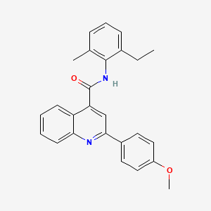 molecular formula C26H24N2O2 B4773154 N-(2-ethyl-6-methylphenyl)-2-(4-methoxyphenyl)-4-quinolinecarboxamide 