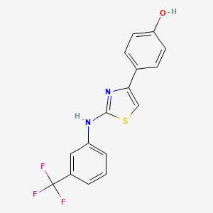 molecular formula C16H11F3N2OS B4773159 4-(2-{[3-(trifluoromethyl)phenyl]amino}-1,3-thiazol-4-yl)phenol 