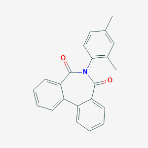 molecular formula C22H17NO2 B477317 6-(2,4-ジメチルフェニル)-5H-ジベンゾ[c,e]アゼピン-5,7(6H)-ジオン CAS No. 434296-09-0