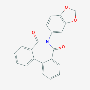 molecular formula C21H13NO4 B477318 6-(1,3-ベンゾジオキソール-5-イル)ベンゾ[d][2]ベンザゼピン-5,7-ジオン CAS No. 496913-57-6