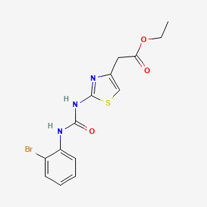 molecular formula C14H14BrN3O3S B4773203 ethyl [2-({[(2-bromophenyl)amino]carbonyl}amino)-1,3-thiazol-4-yl]acetate 