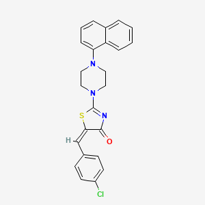 molecular formula C24H20ClN3OS B4773206 5-(4-chlorobenzylidene)-2-[4-(1-naphthyl)-1-piperazinyl]-1,3-thiazol-4(5H)-one 