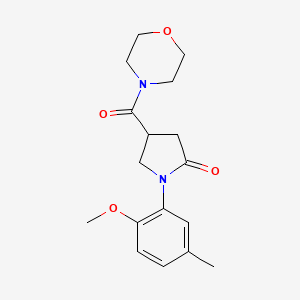 molecular formula C17H22N2O4 B4773220 1-(2-methoxy-5-methylphenyl)-4-(4-morpholinylcarbonyl)-2-pyrrolidinone CAS No. 925889-70-9