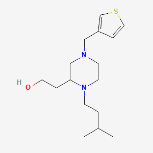 molecular formula C16H28N2OS B4773270 2-[1-(3-methylbutyl)-4-(3-thienylmethyl)-2-piperazinyl]ethanol 