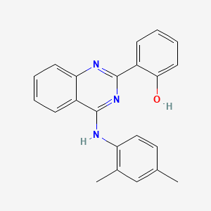 molecular formula C22H19N3O B4773273 2-{4-[(2,4-dimethylphenyl)amino]-2-quinazolinyl}phenol 