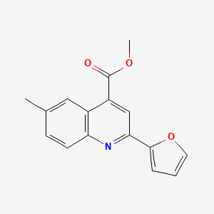 molecular formula C16H13NO3 B4773307 methyl 2-(2-furyl)-6-methyl-4-quinolinecarboxylate 