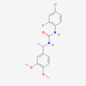 molecular formula C17H18ClFN2O3 B4773314 N-(4-chloro-2-fluorophenyl)-N'-[1-(3,4-dimethoxyphenyl)ethyl]urea 