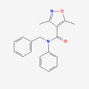 molecular formula C19H18N2O2 B4773325 N-benzyl-3,5-dimethyl-N-phenyl-4-isoxazolecarboxamide 
