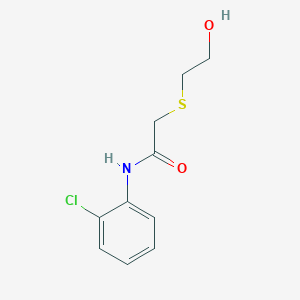 molecular formula C10H12ClNO2S B4773377 N-(2-chlorophenyl)-2-[(2-hydroxyethyl)thio]acetamide CAS No. 333787-83-0
