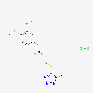 molecular formula C14H22ClN5O2S B4773422 N-(3-ethoxy-4-methoxybenzyl)-2-[(1-methyl-1H-tetrazol-5-yl)thio]ethanamine hydrochloride 