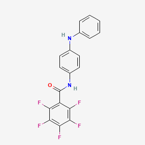 N-(4-anilinophenyl)-2,3,4,5,6-pentafluorobenzamide