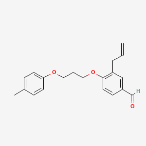 molecular formula C20H22O3 B4773454 3-allyl-4-[3-(4-methylphenoxy)propoxy]benzaldehyde 