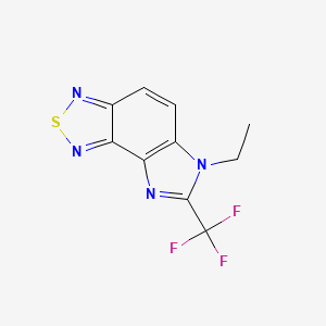 molecular formula C10H7F3N4S B4773470 6-ethyl-7-(trifluoromethyl)-6H-imidazo[4,5-e][2,1,3]benzothiadiazole 