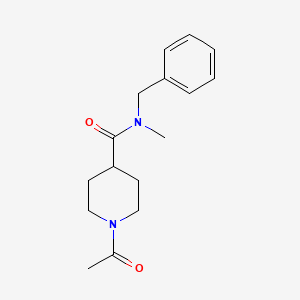 molecular formula C16H22N2O2 B4773481 1-acetyl-N-benzyl-N-methyl-4-piperidinecarboxamide 