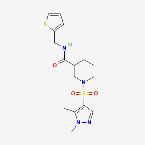 molecular formula C16H22N4O3S2 B4773489 1-[(1,5-dimethyl-1H-pyrazol-4-yl)sulfonyl]-N-(2-thienylmethyl)-3-piperidinecarboxamide CAS No. 1005568-80-8