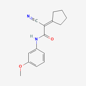 molecular formula C15H16N2O2 B4773505 2-cyano-2-cyclopentylidene-N-(3-methoxyphenyl)acetamide 