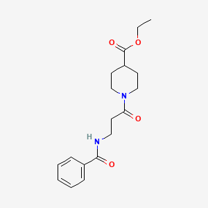 molecular formula C18H24N2O4 B4773540 ethyl 1-(N-benzoyl-beta-alanyl)-4-piperidinecarboxylate 