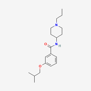 molecular formula C19H30N2O2 B4773542 3-isobutoxy-N-(1-propyl-4-piperidinyl)benzamide 