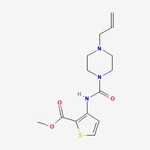 molecular formula C14H19N3O3S B4773553 methyl 3-{[(4-allyl-1-piperazinyl)carbonyl]amino}-2-thiophenecarboxylate 