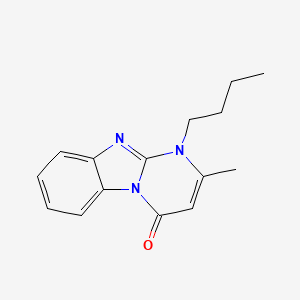 molecular formula C15H17N3O B4773563 1-butyl-2-methylpyrimido[1,2-a]benzimidazol-4(1H)-one 