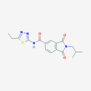 N-(5-ethyl-1,3,4-thiadiazol-2-yl)-2-isobutyl-1,3-dioxo-5-isoindolinecarboxamide